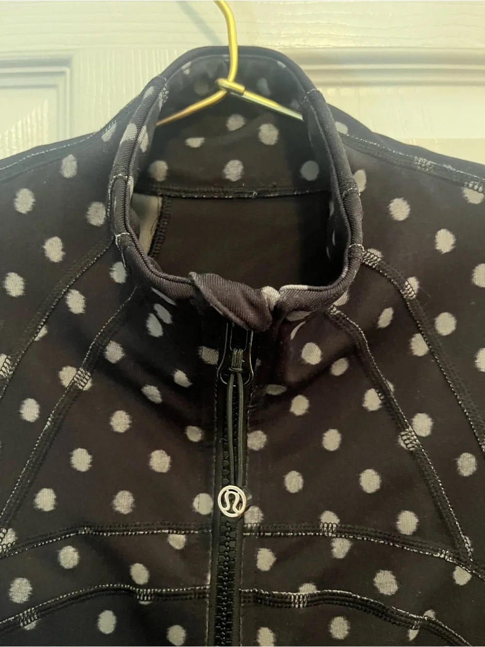 Lululemon Define Jacket Ghost Dot Black Slate | Size 8 | Thumbholes Full Zip